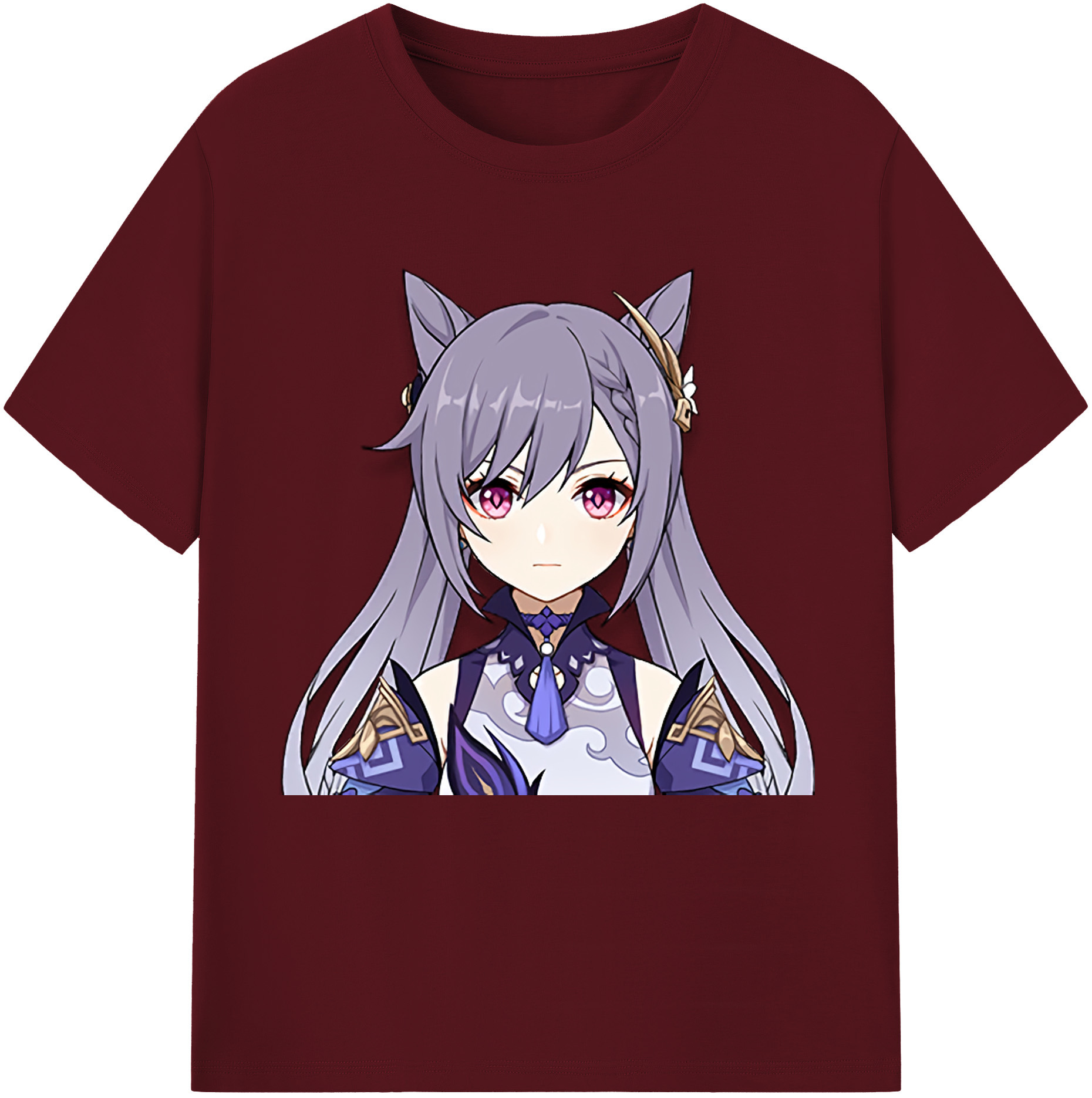 げんし神 刻晴 こくせい genshin Kokusei 綿100％半袖Tシャツ（フロントプリント）